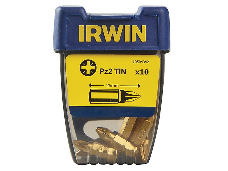 IRWIN Screwdriver Bits Pozi PZ2 25mm Titanium Pack of 10 IRW10504342