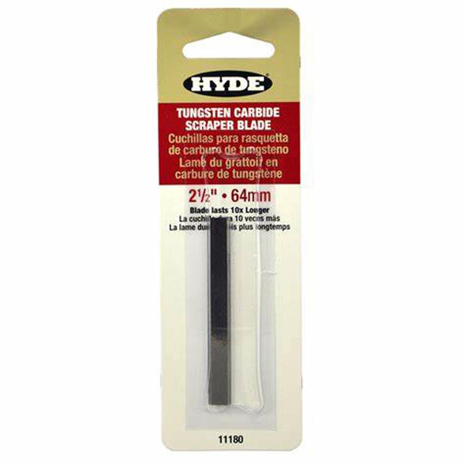 Hyde Maxxgrip Pro 2-1/2 in. W Carbon Steel Double Edge Scraper Blade