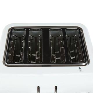 Cuisinart Compact 4-Slice White Wide Slot Toaster with Crumb Tray CPT-142P1