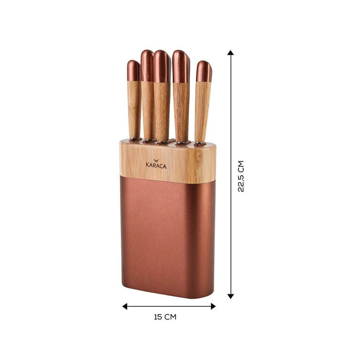 Karaca Maple Rosegold 6 Piece Knife Set 153.03.06.1454