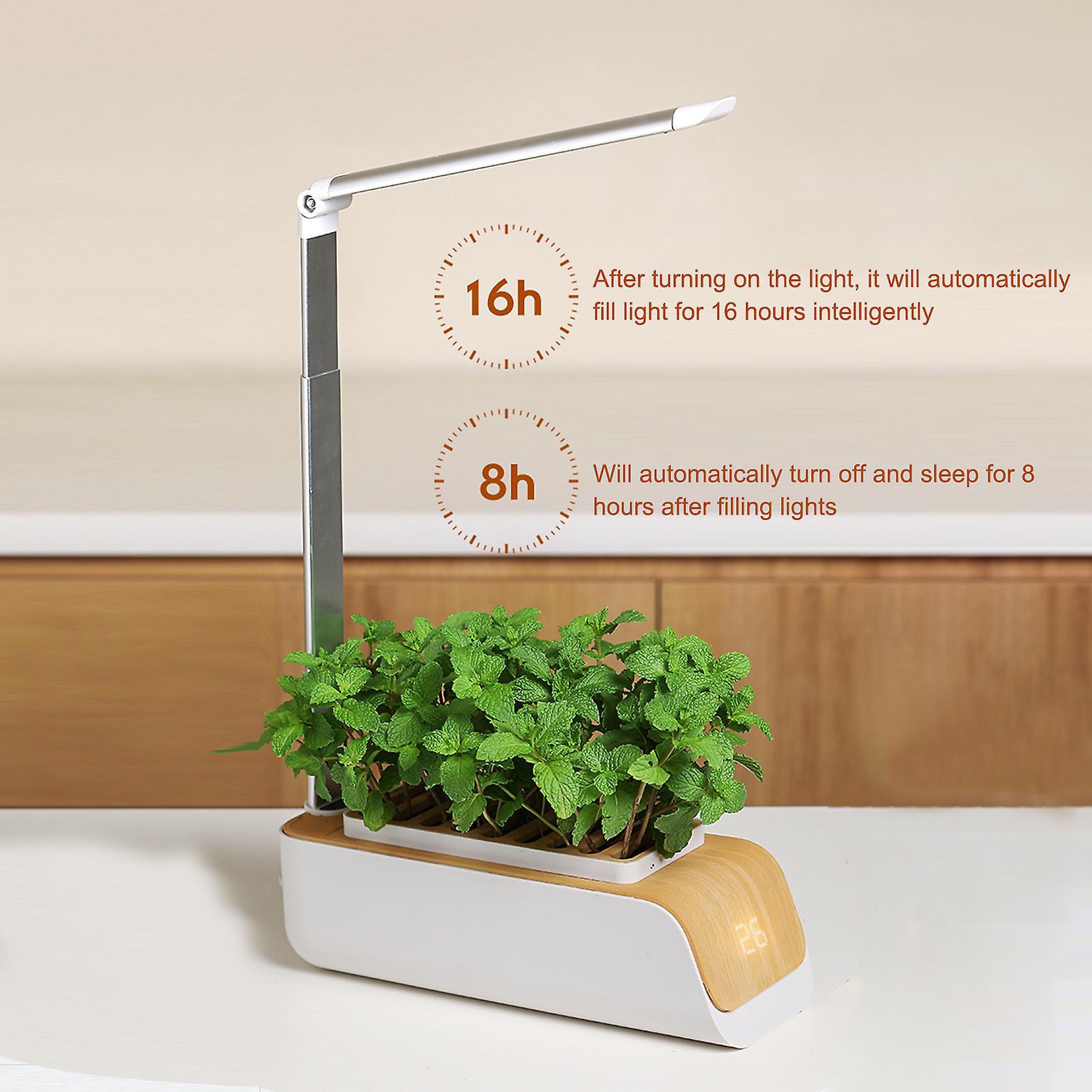 White Hydroponics Growing System， Indoor Herb Garden Kit With Grow Light， Smart Garden For Home And Kitchen， Indoor Plant Growing System， Herb Grower