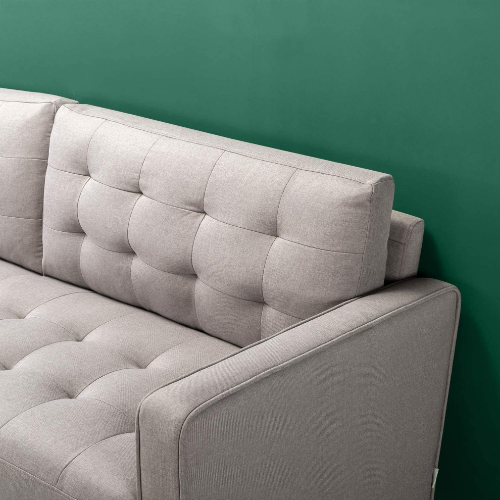 Sofa Couch / Grid Tufted Cushions   Midcentury   Sofas   by Imtinanz  LLC  Houzz