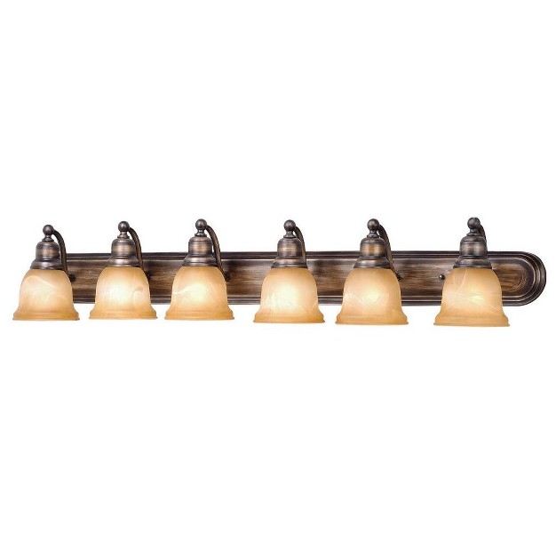 Vaxcel Lasalle 6 Light Vanity Parisian Bronze