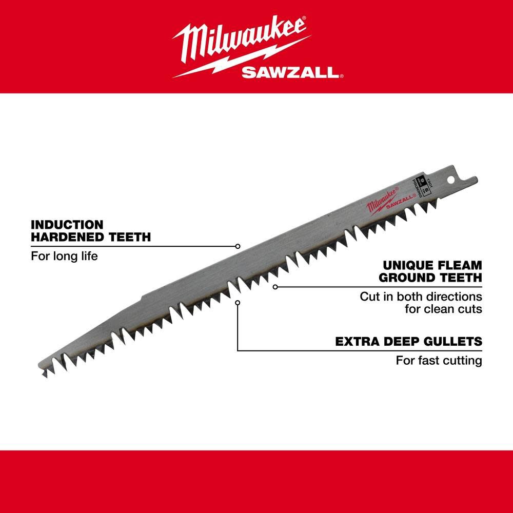 Milwaukee 12 in. 5 TPI Pruning SAWZALL Blade 48-00-1305 from Milwaukee