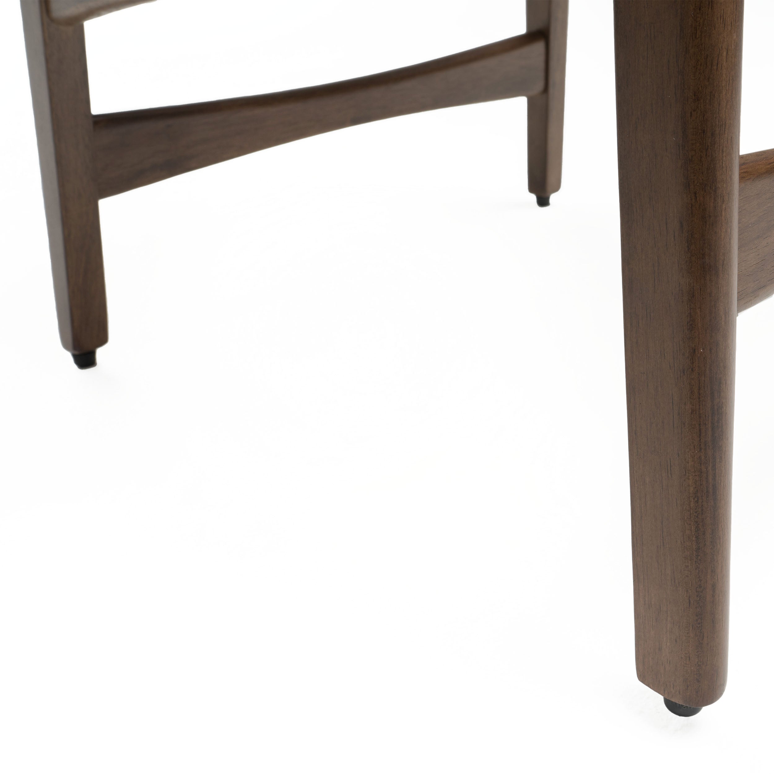 Molle Walnut Finish Mid-Century Modern 24-Inch Counter Stools (Set of 2)