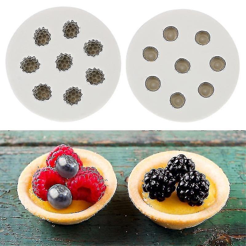 3d Raspberry Blueberry Shape Silicone Mold Sugar Craft Soap Baking Tool Cake Mould Chocolate Pastry