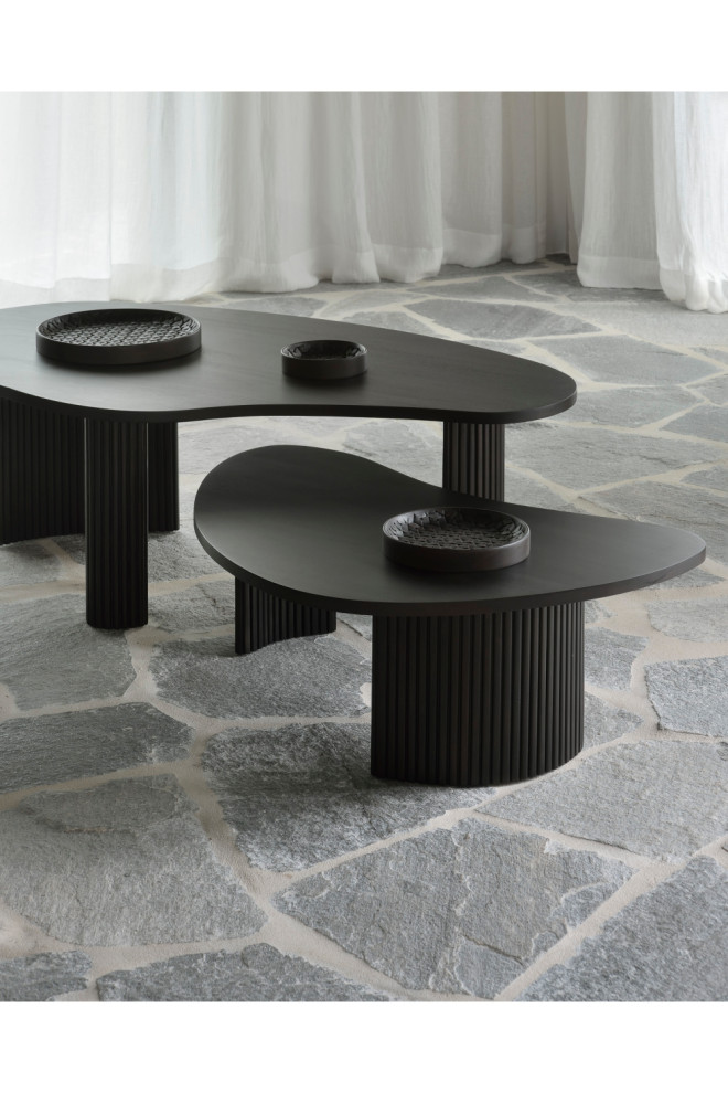 Varnished Mahogany Coffee Table  OROA Boomerang   Transitional   Coffee Tables   by Oroa   Distinctive Furniture  Houzz