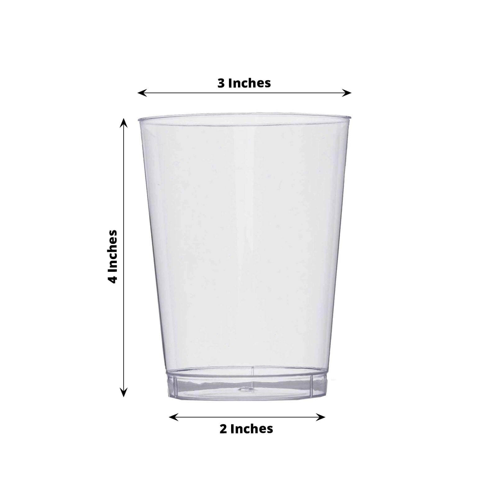 25 Pack Clear Crystal Collection Plastic Disposable Cups 10oz