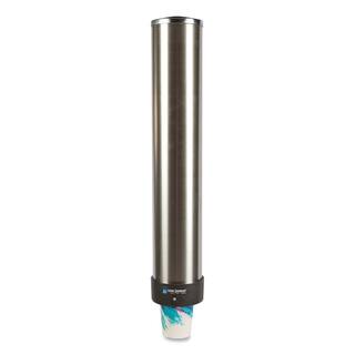 San Jamar Stainless Steel Large Water Cup Dispenser with Removable Cap for 12 to 24 oz. Cups SJMC3400P