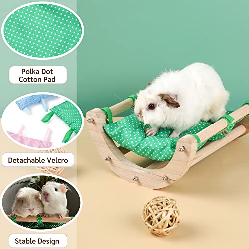 JanYoo Guinea Pig Bed for Cage Rabbit Accessories and Toys Hammock Hideout Animal Bunnies Bearded Dragon Beds House Chirstmas