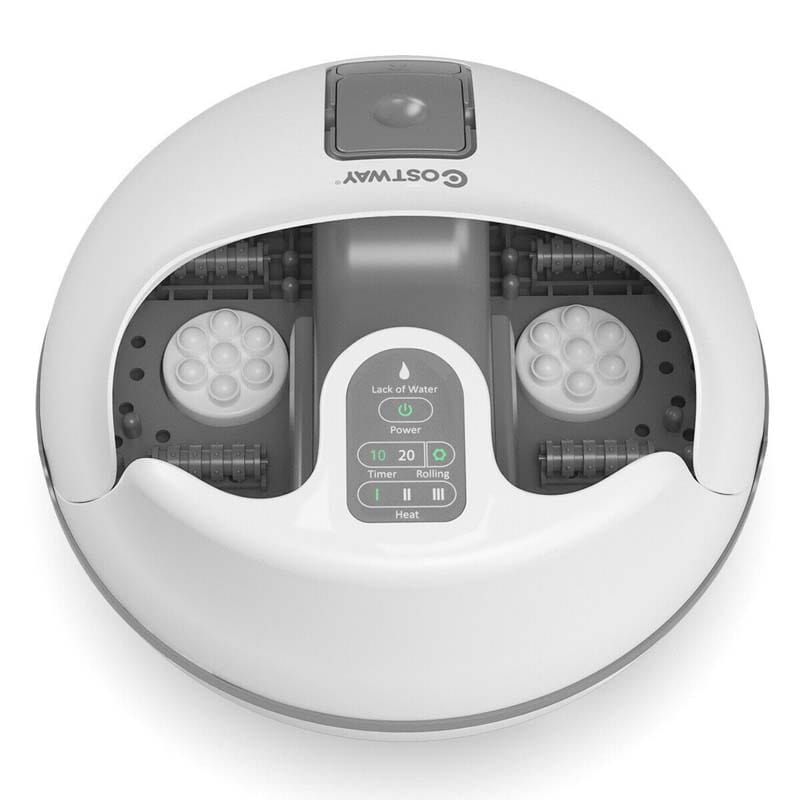 Steam Foot Spa Bath Massager, Foot Sauna Massage Machine with 3 Heat Levels, Pedicure Massage Rollers, Timing Function