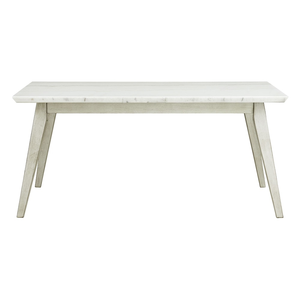 Picket House Furnishings Kean Dining Table w/white marble top in White