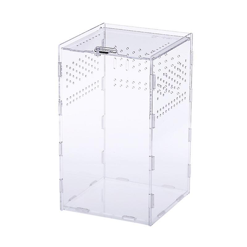 Reptile Feeding Box Acrylic Terrarium Containers For Spider Lizard Frog Beetle