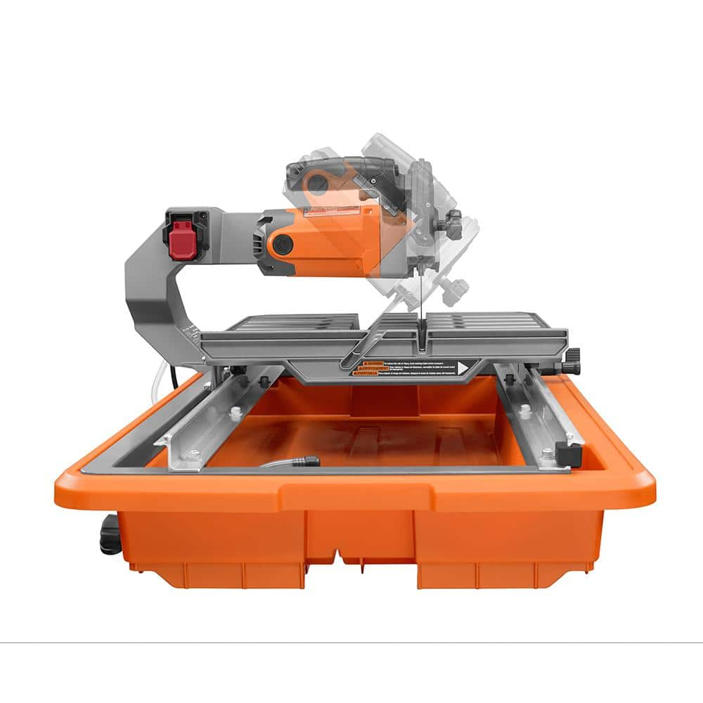 RIDGID 9 Amp Corded 7 in. Wet Tile Saw with Stand R4031S