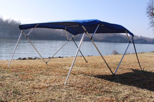 New Royal Blue Pontoon / Deck Boat Vortex 4 Bow Bimini Top 12' Long， 91-96