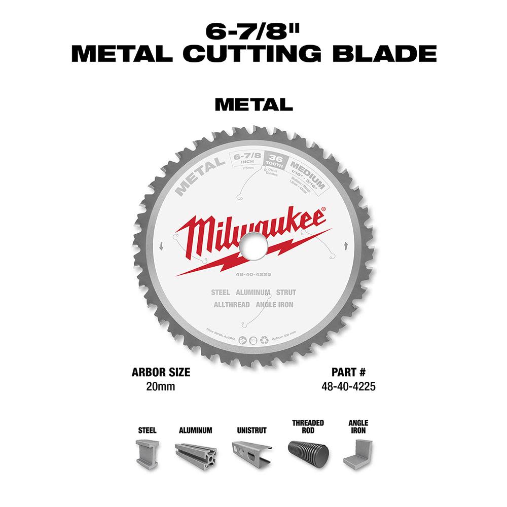 Milwaukee 6 7/8 Circular Saw Blade Metal Cutting