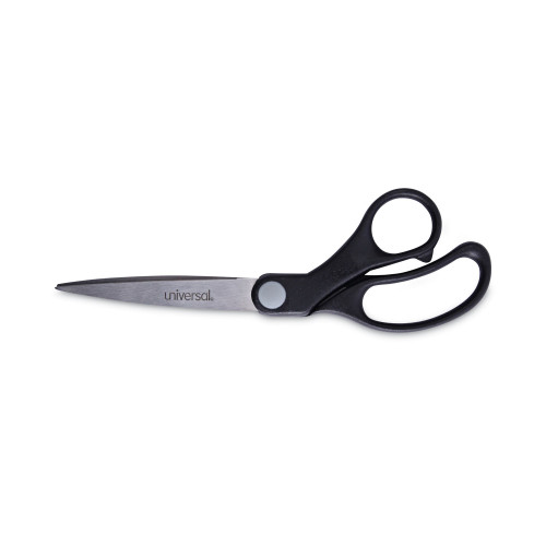 Universal Stainless Steel Office Scissors， 8.5 Long， 3.75 Cut Length， Black Offset Handle (92010)