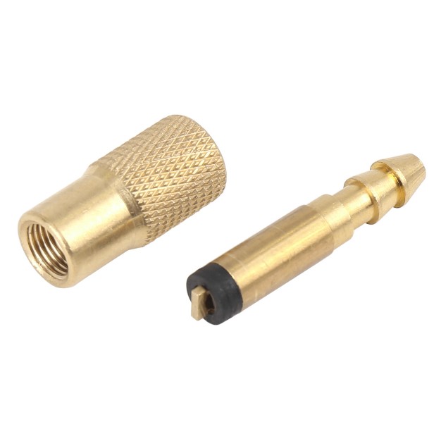 Unique Bargains Air Chuck Adapter Tire Inflator Tire Chuck Compressor Pump 6 5mm Gold Tone 2pcs