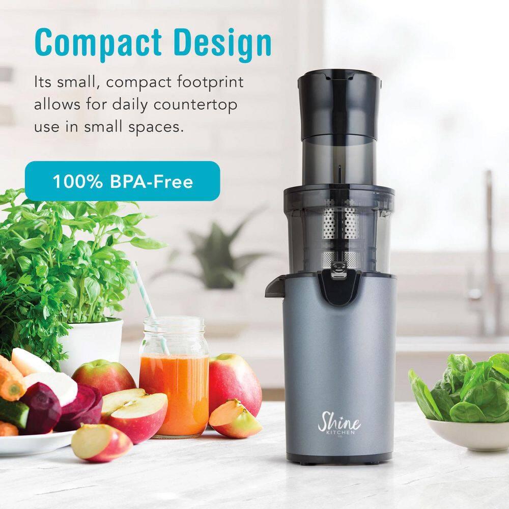 SJX1 Gray Easy Cold Press Juicer with XL BPAFree Feed Chute and Compact Footprint