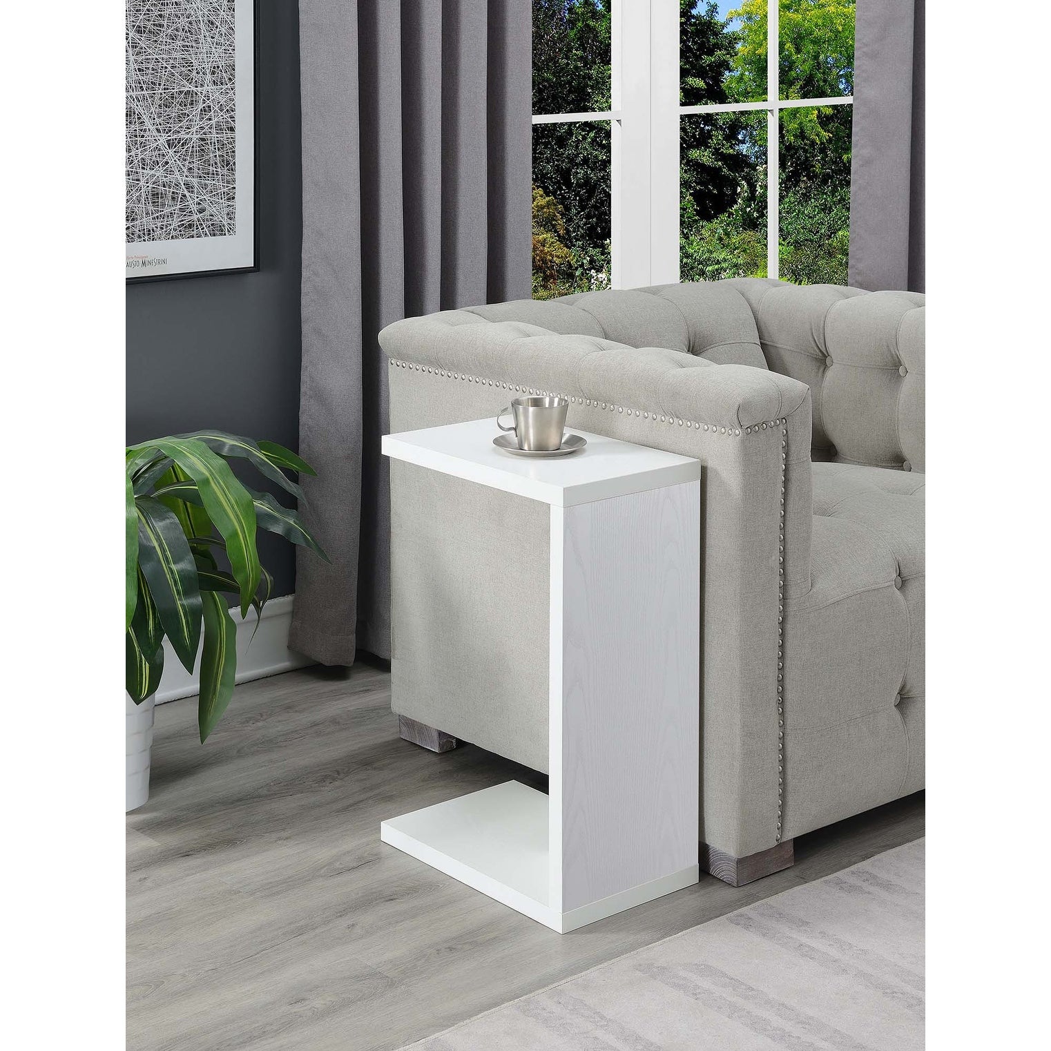 Porch and Den Woodshire C-shaped End Table