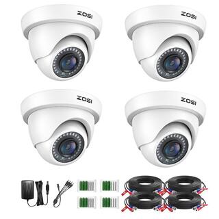 ZOSI 1080p Wired Home Security Cameras Compatible with All TVI DVR For Outdoor and Indoor 4AK-4192B-WS-US