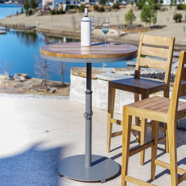 Palmilla Grey Teak Outdoor High Bar Table