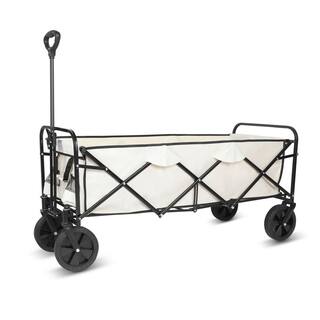 Tidoin Heavy Duty 4-Wheeled Folding Portable Hand Cart in White DHS-YDW1-317