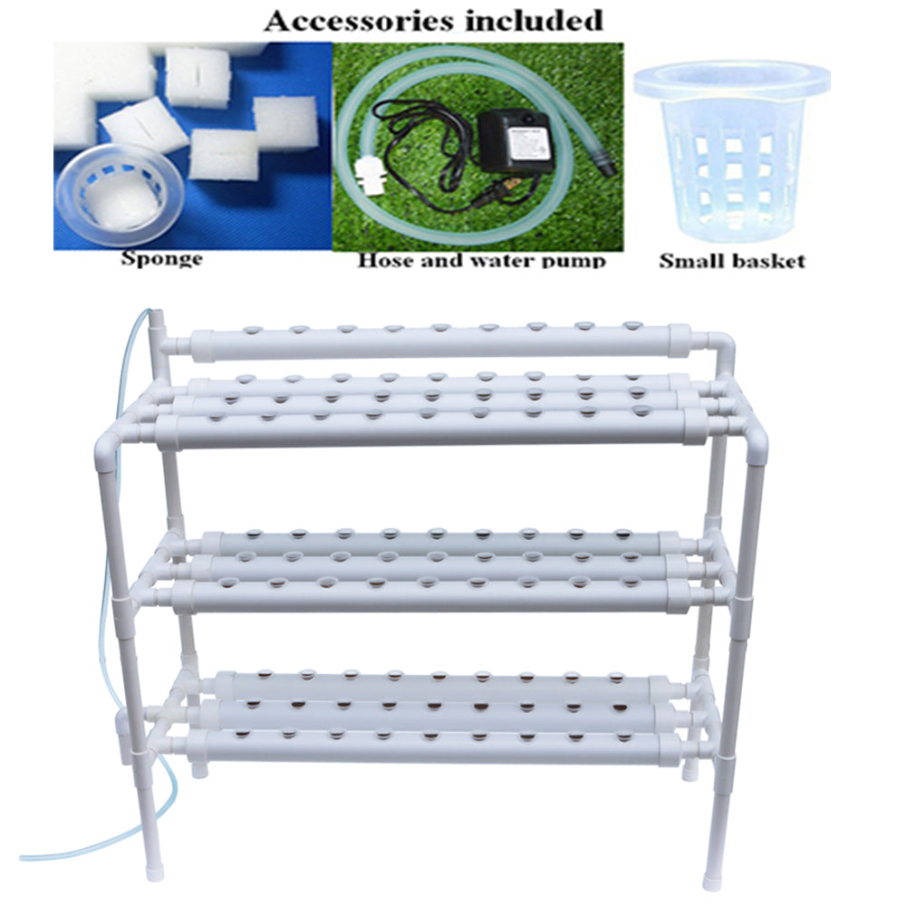 TECHTONGDA 90 Holes Hydroponic Site Grow Kit Garden Plant System Indoor Grow Kit Pipeline Vegetable Planter