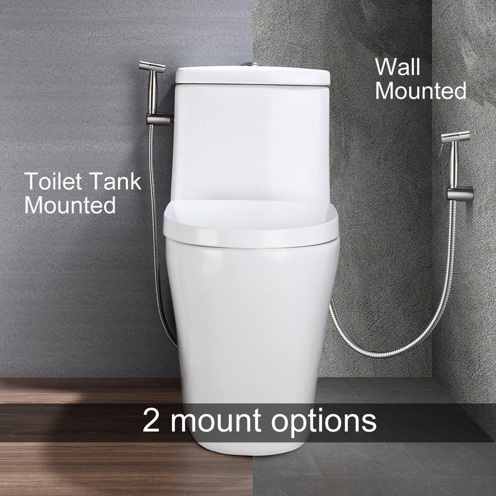 Amucolo Non-Electric Bidet Sprayer for Toilet Handheld Cloth Bidet Attachment Diaper Sprayer in. Sliver YeaD-CYD0-1NP