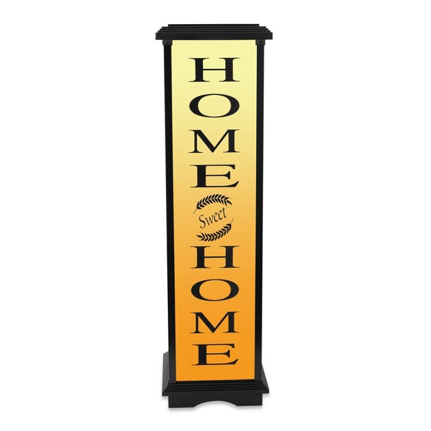 Welcome Home Large Decorative Outdoor Lantern Off white yellow