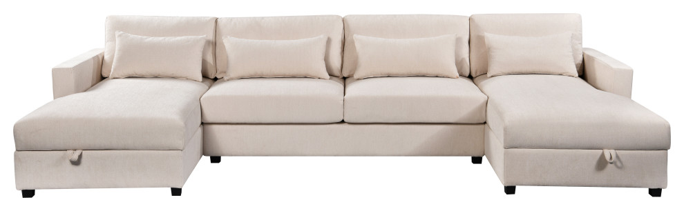 Spacious U Shape Sectional Sofa: Perfect for Relaxation and Storage   Contemporary   Sectional Sofas   by TATEUS LLC  Houzz