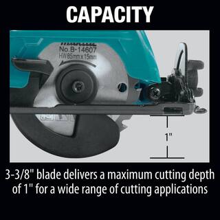 Makita 12V max CXT Lithium-Ion Cordless 3-38 in. Circular Saw Kit Case (2.0Ah) SH02R1