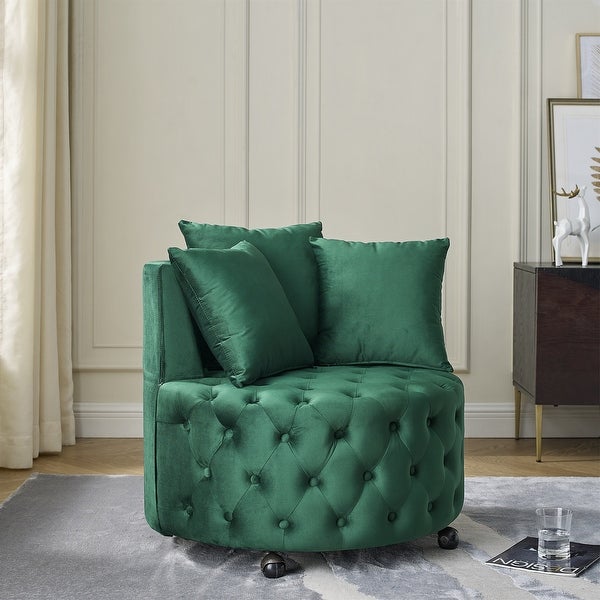 Modern Accent Sofa Chair， Modern Swivel Barrel Chair