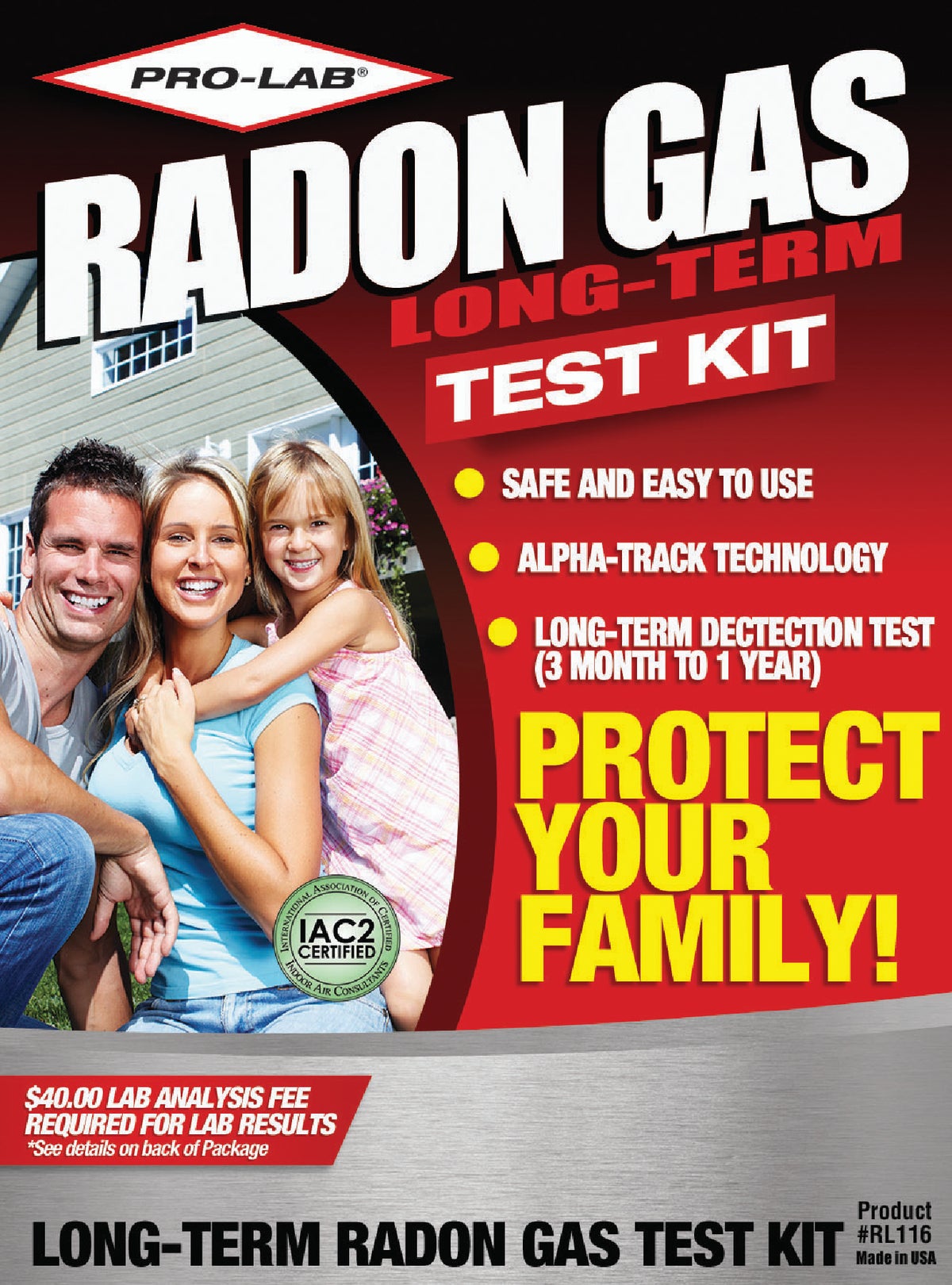 Long-term Radon Test Kit