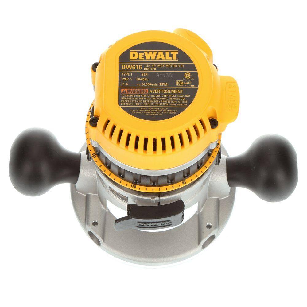 DW 11 Amp Corded 1-34 Horsepower Fixed Base  Plunge Router Combo Kit DW616PK