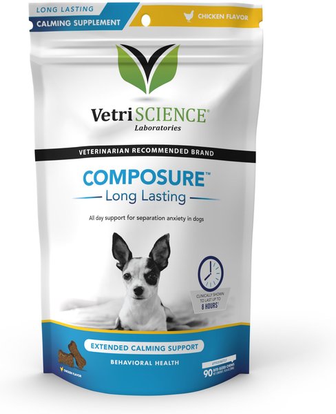 VetriScience Composure Long Lasting Chicken Flavored Calming Supplement for Dogs