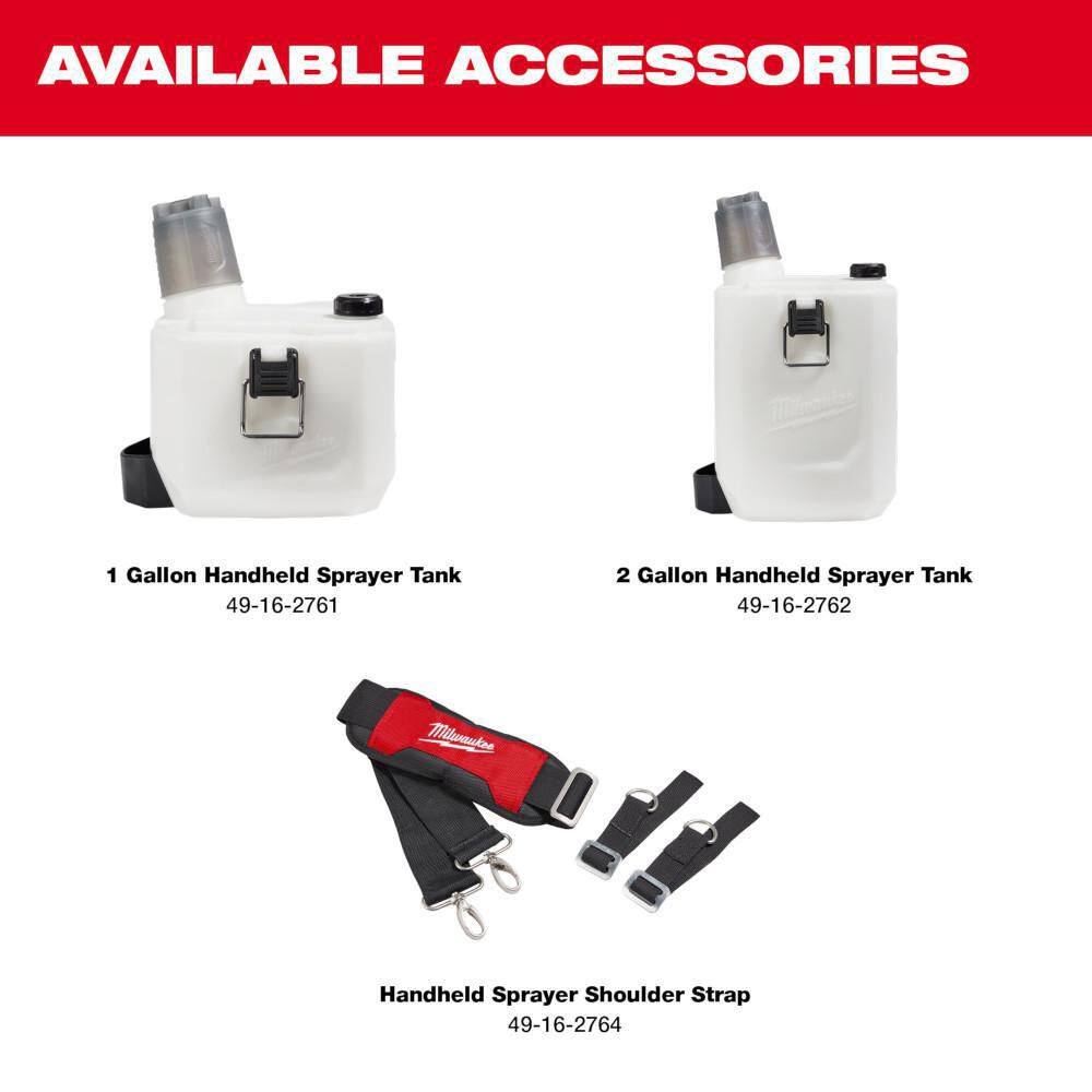 MW M12 12-Volt 2 Gal. Lithium-Ion Cordless Handheld Sprayer Kit and M12 FUEL 8 in. Hedge Trimmer Combo Kit 2528-21G2-2533-21