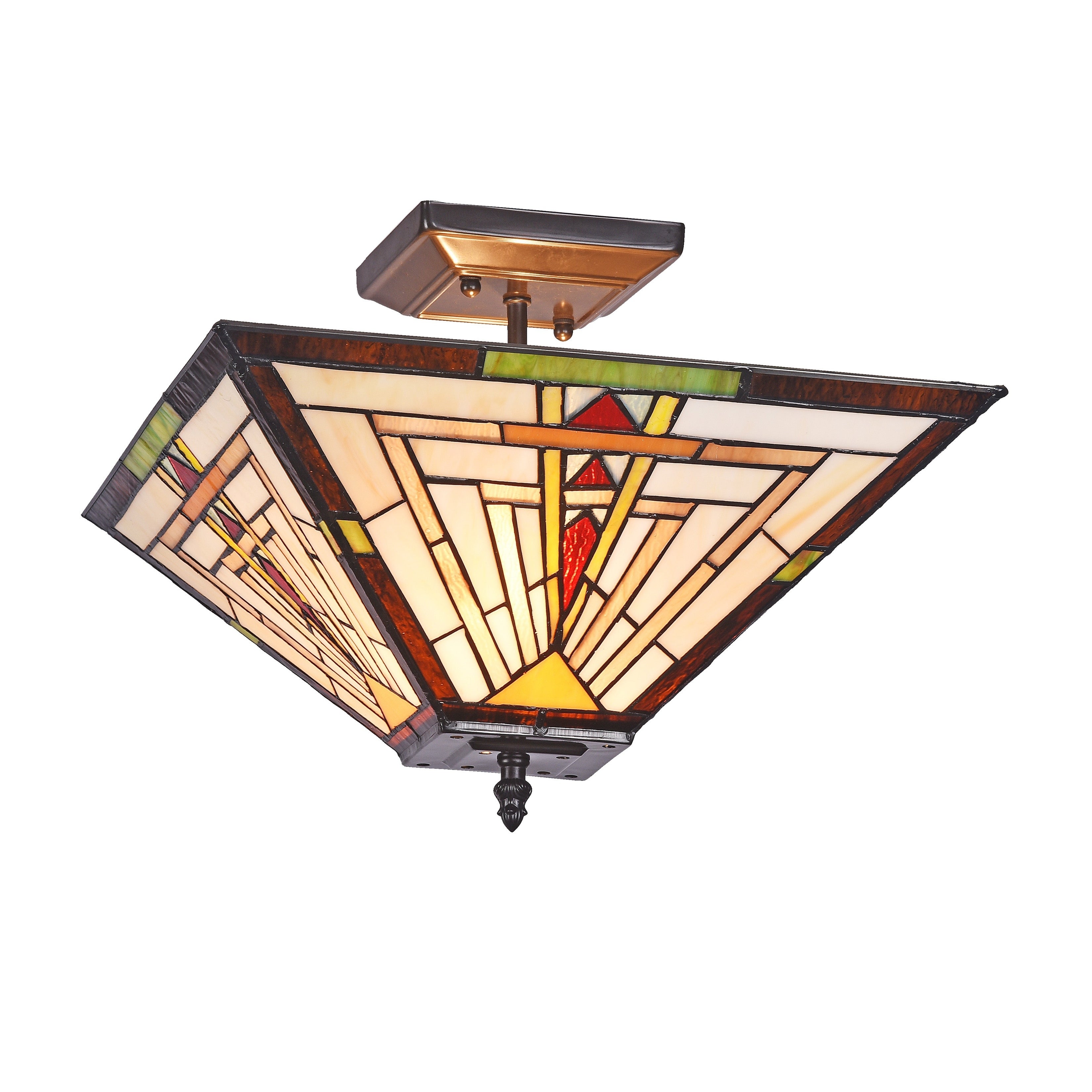  Style 2-light Blackish Bronze Semi-Flush Mount