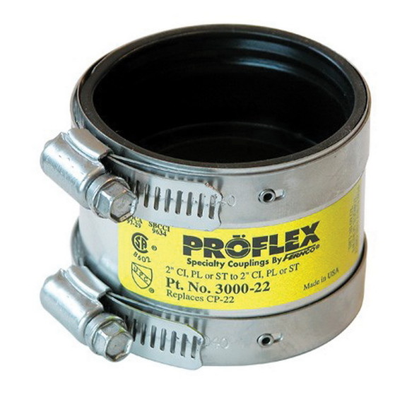 Fernco 3000 22 Proflex Shielded Coupling   2 x 2