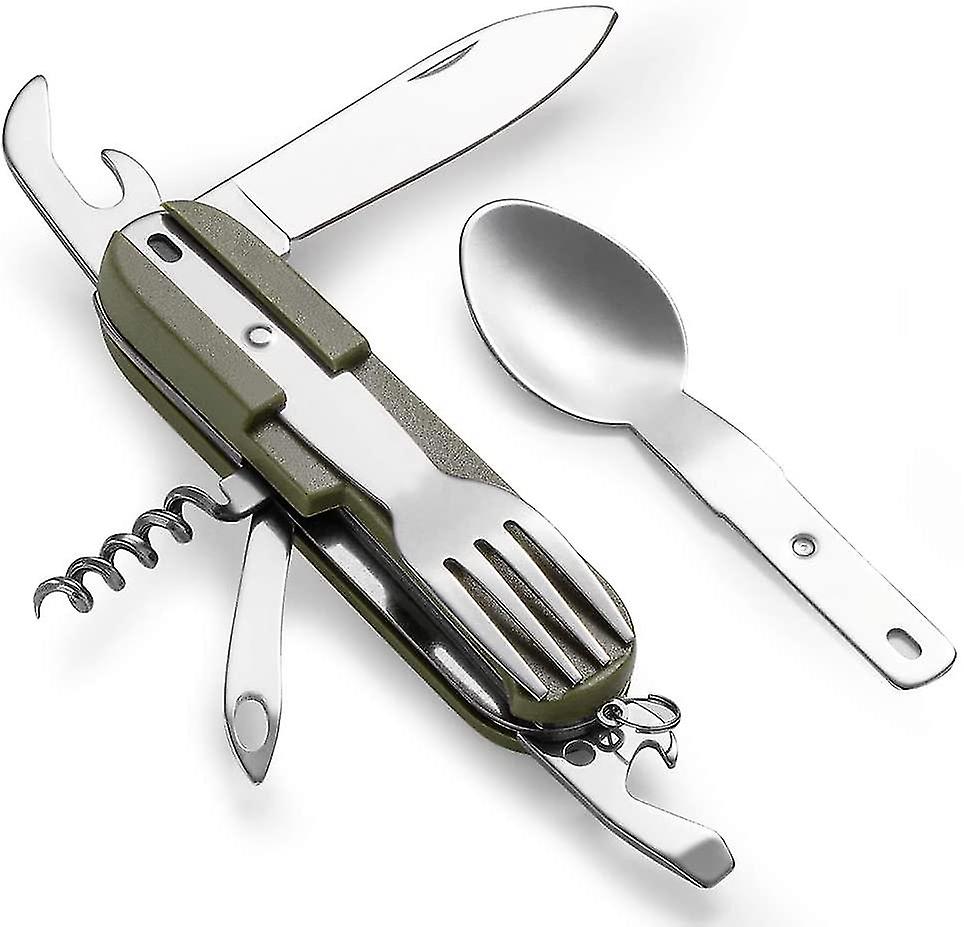 7-in-1 Cam Utensils Set， Less Steel Spoon Fork Combo