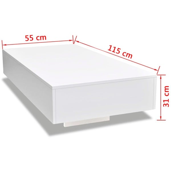 vidaXL Coffee Table High Gloss White - 45.3