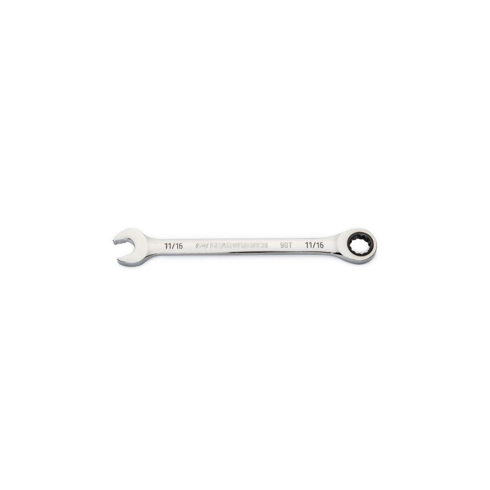 11/16 90T 12 Point Ratcheting Combination Wrench ;