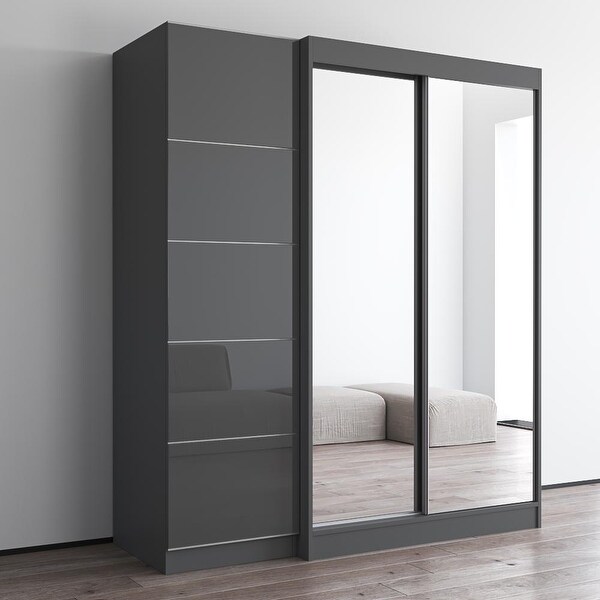 Aria 2D120-EX Wardrobe with 2 Mirrors - - 37844234