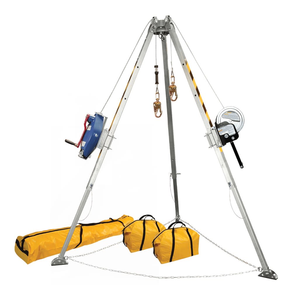 FallTech 8and#8242; Confined Space Tripod System with 60and#8242; SRL-R ;