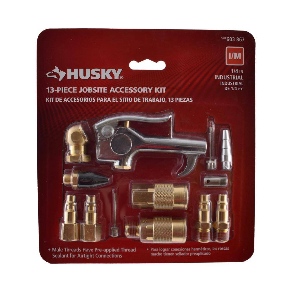 Husky 13-Piece Brass Air-Compressor Accessory Kit HDA51300AV