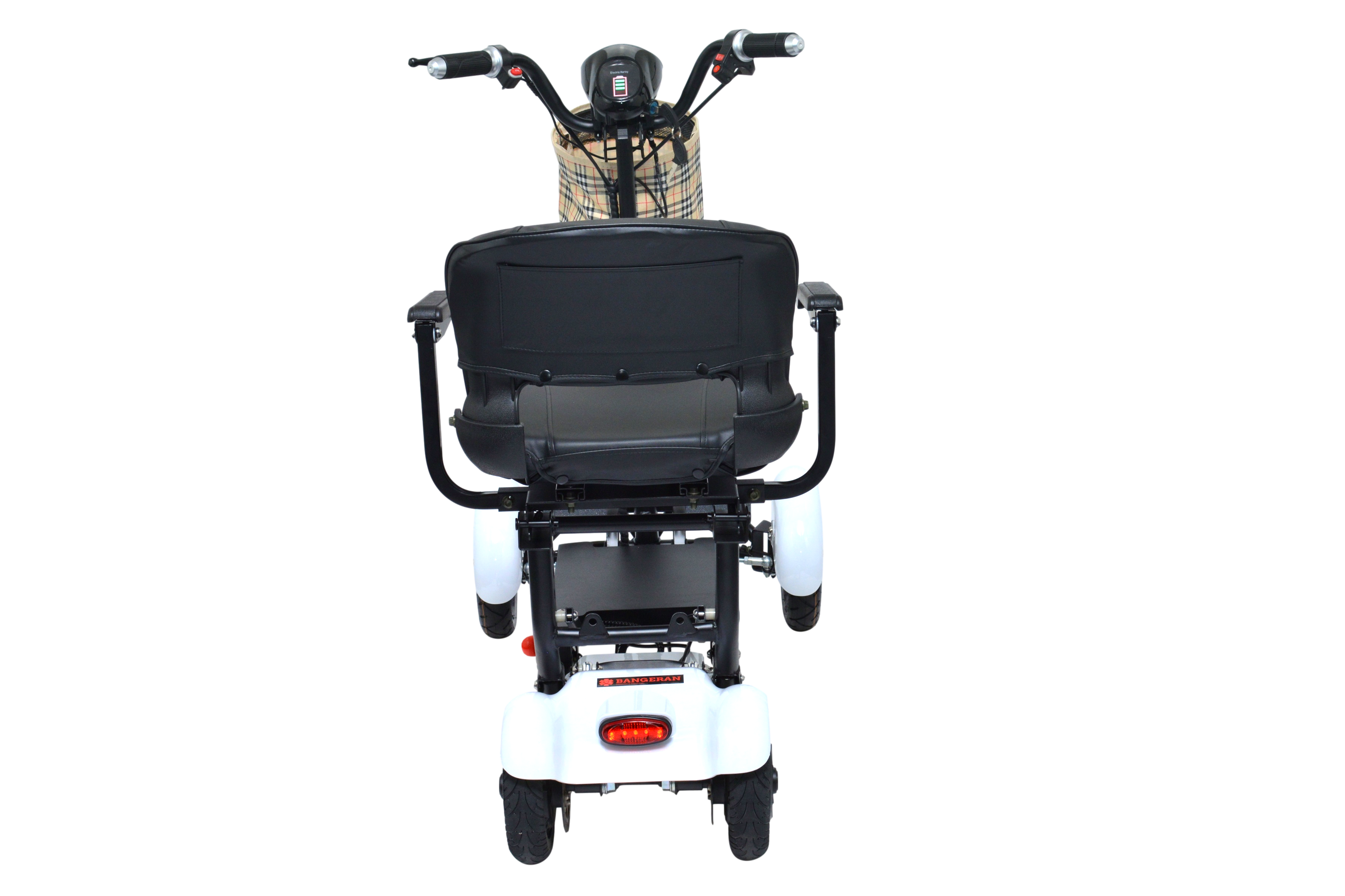 Foldable Mobility Scooter Cruiser City Hopper 4 Wheel Scooter Medical Mobility Big Seat ( WHITE )