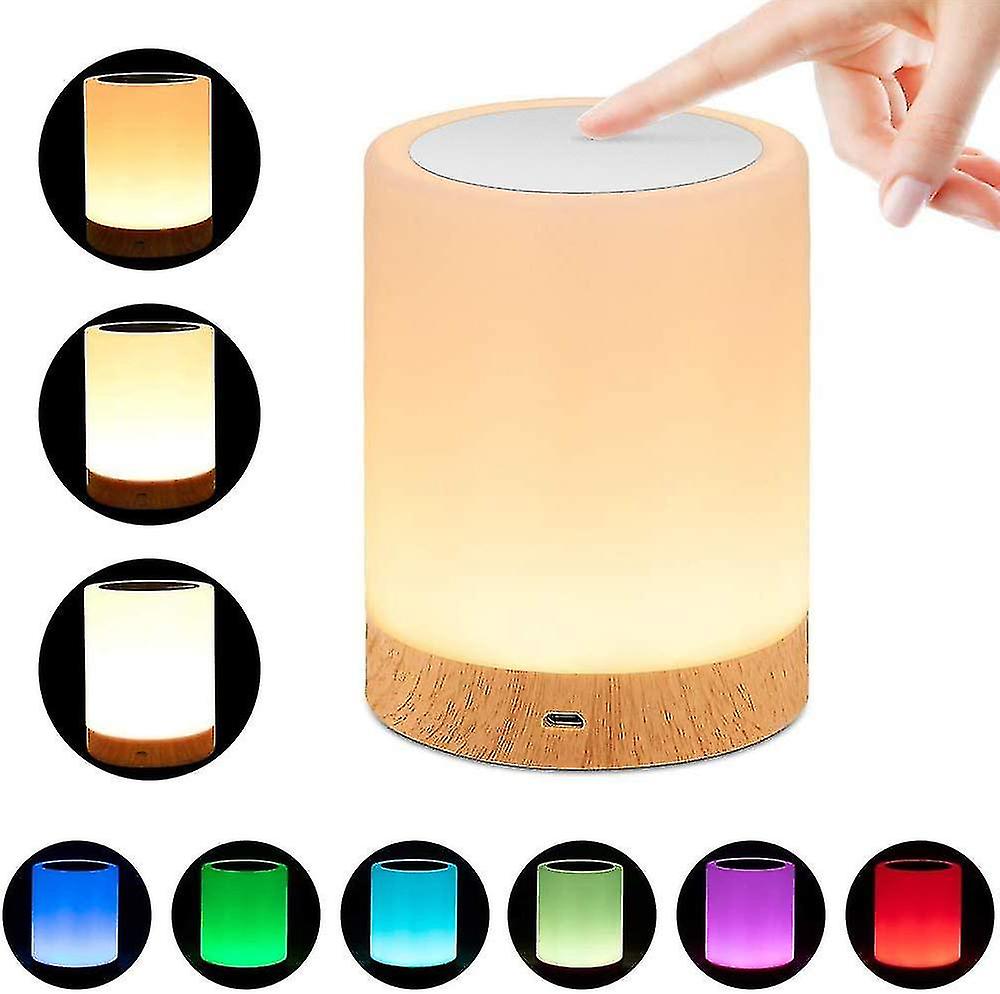 Night Light，led Touch Control Chargeable Smart Bedside Table Lamp