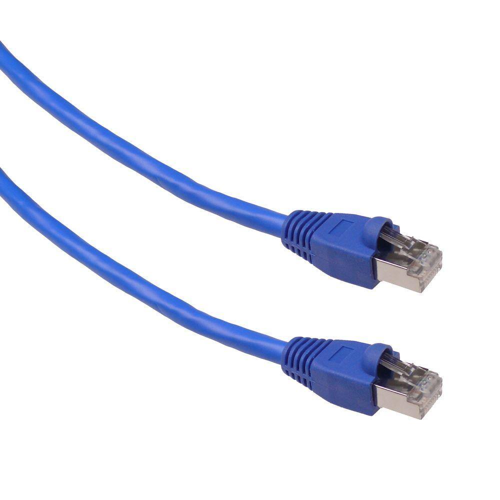 NTW 3 ft. Cat6a Snagless Shielded (STP) Network Patch Cable Blue 345-S6A-003BL