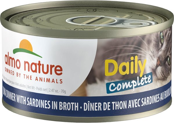 Almo Nature Daily Complete Tuna Dinner with Sardine in Broth Canned Cat Food