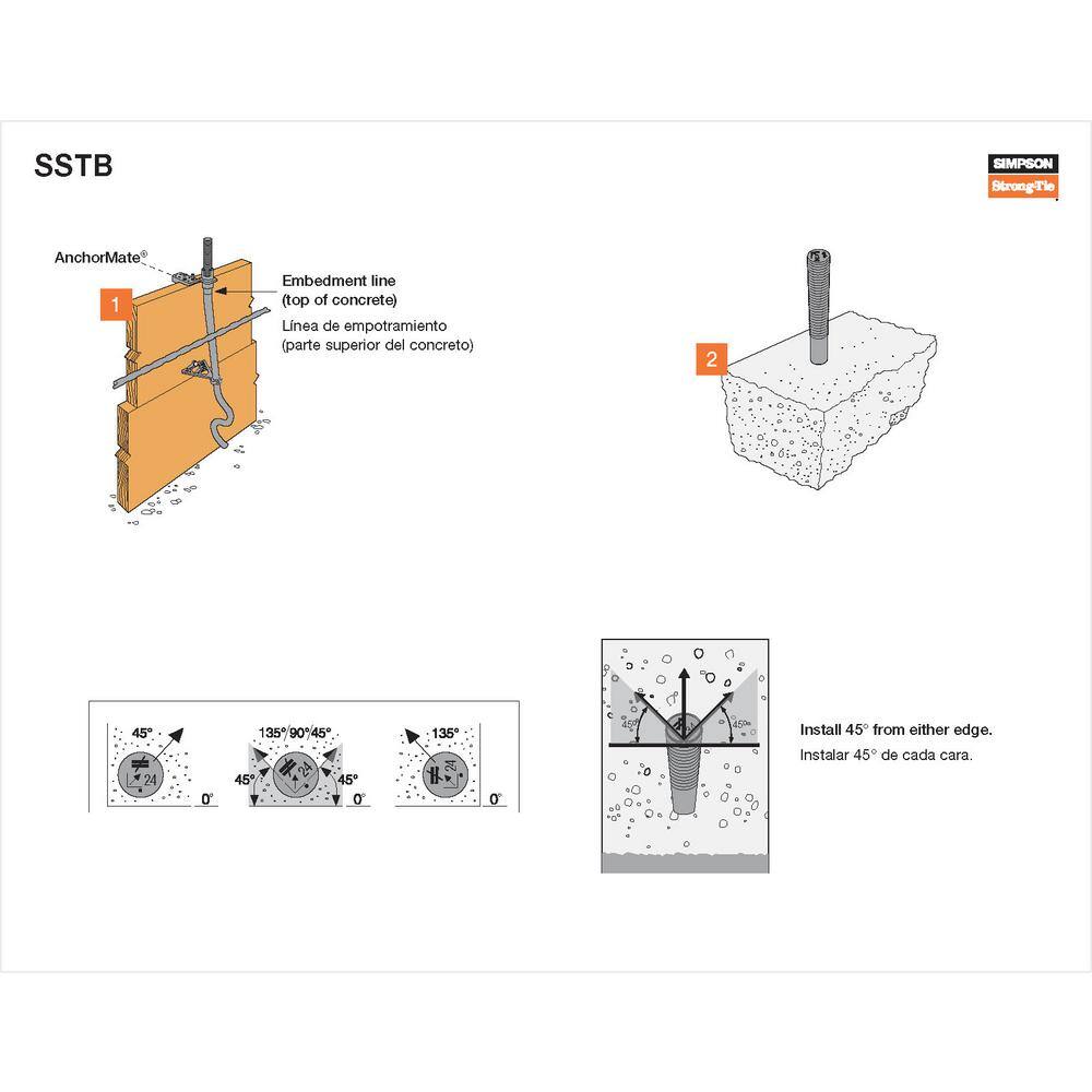 Simpson Strong-Tie SSTB 58 in. x 25-58 in. Anchor Bolt SSTB24